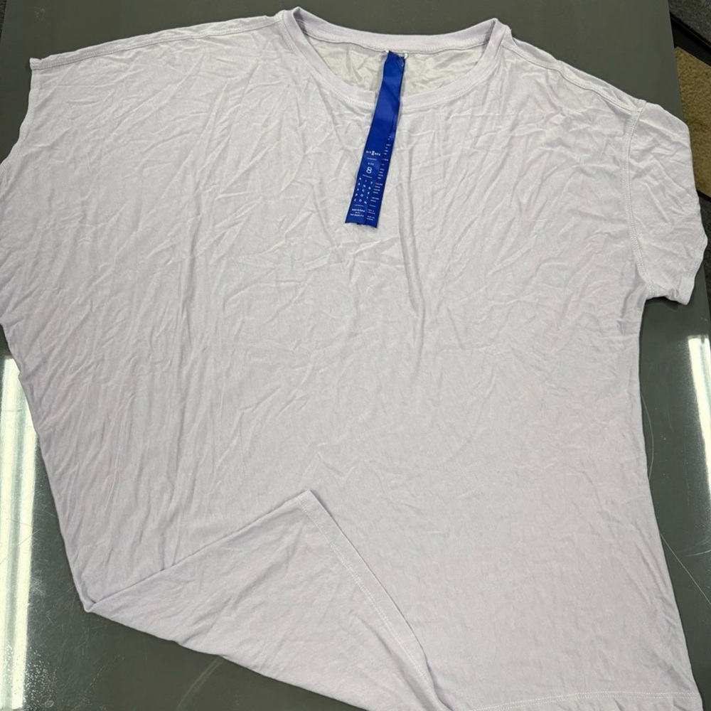 Kit and Ace Asymmetrical Cashmere Blend T-Shirt Lavender